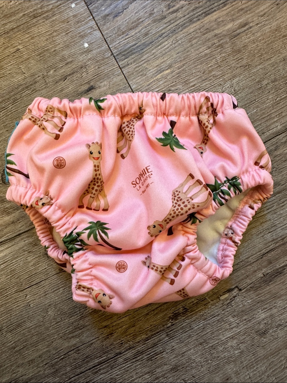 Charlie Banana Pink Giraffe & Palm Print Diaper Cover